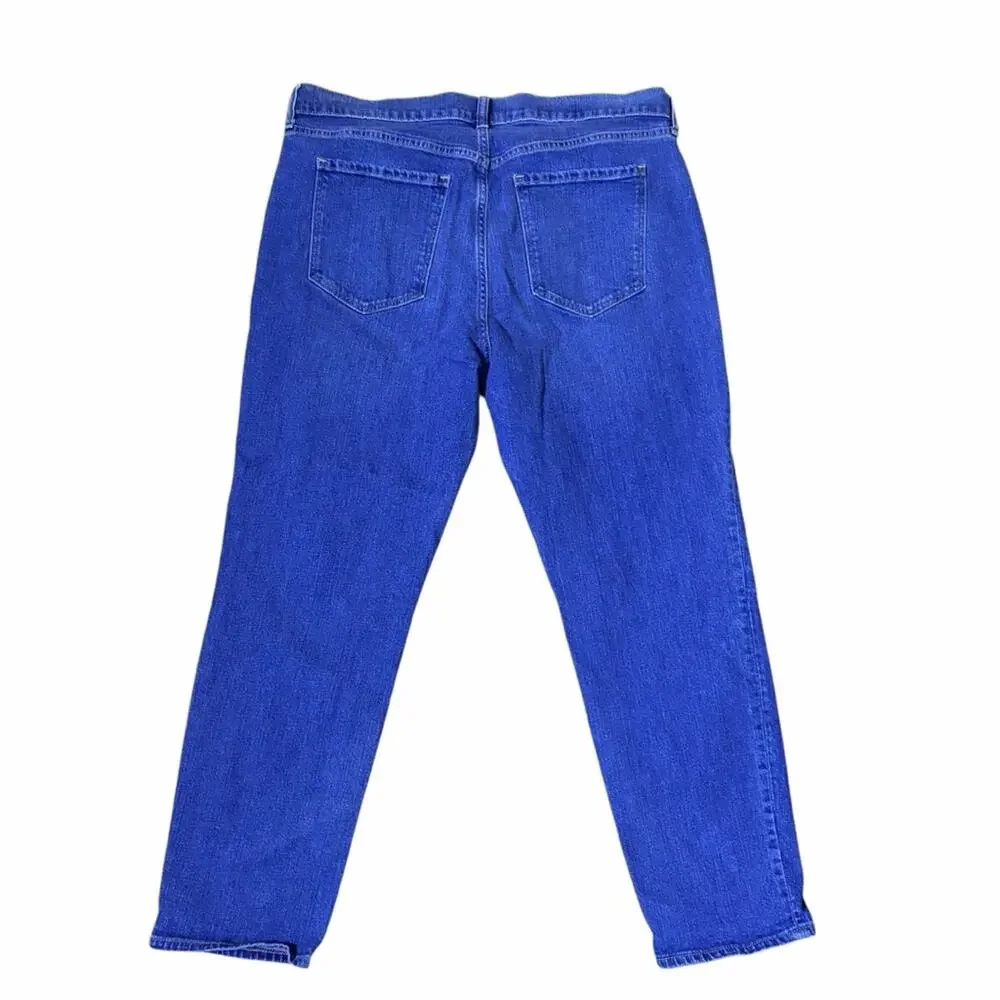 Old Navy Mid Rise Boyfriend Blue Jeans Size 14 Relaxed Denim
